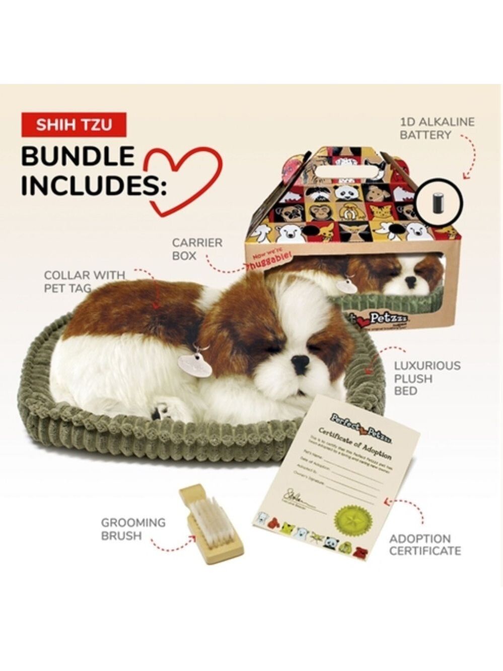 Perfect Petzzz Shih Tzu Pup Therapy Support Comfort Pet